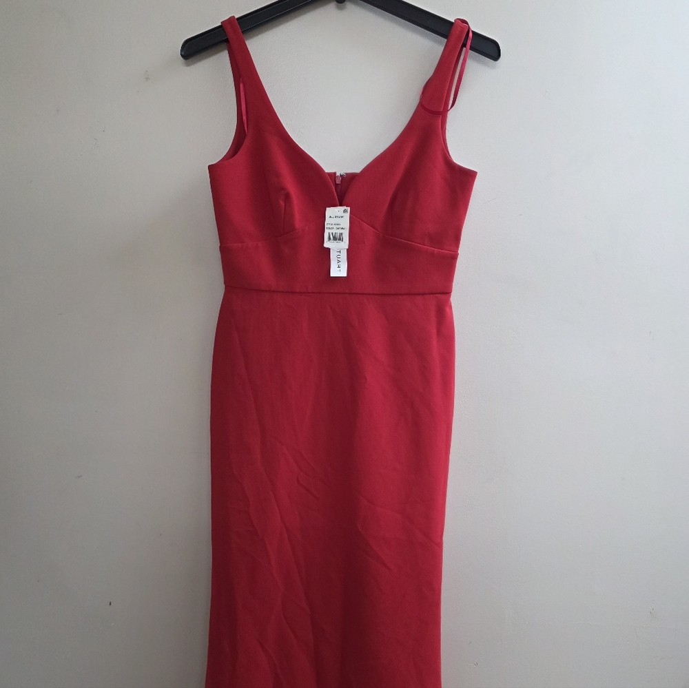 NWT JILL Jill Stuart Long Red Curvy Dress Sz 8